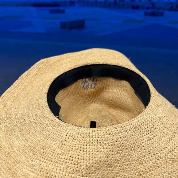 Miu Miu Women's Natural Straw Hat with Red Trim - Picture 5 of 5